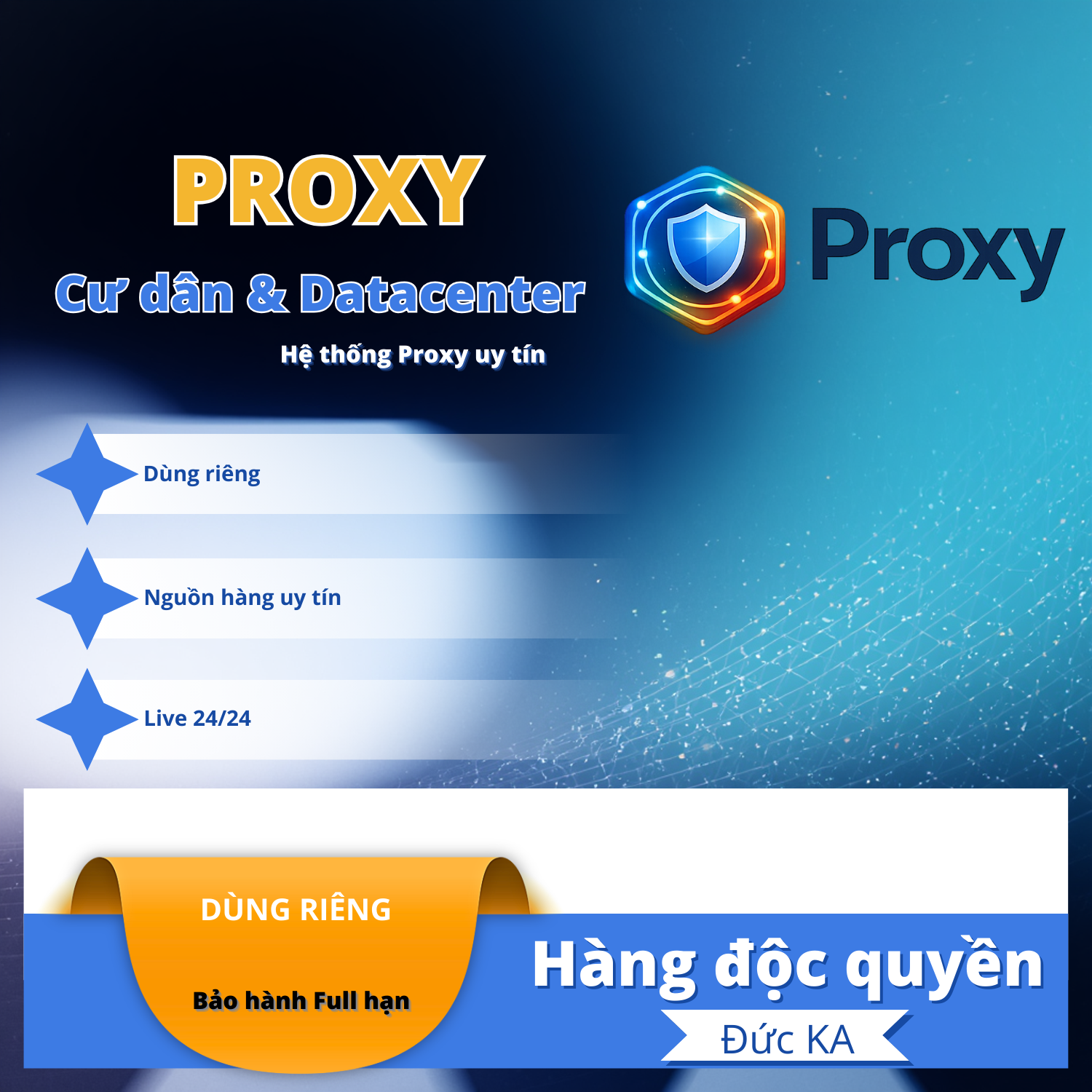 Proxy Cao Cấp – IPv4 / IPv6 | Cư dân & Datacenter | IP Sạch